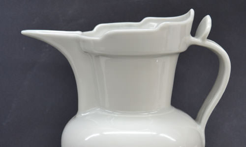 White-glazed 'Monk's Cap' Ewer Ming Dynasty Yongle Period